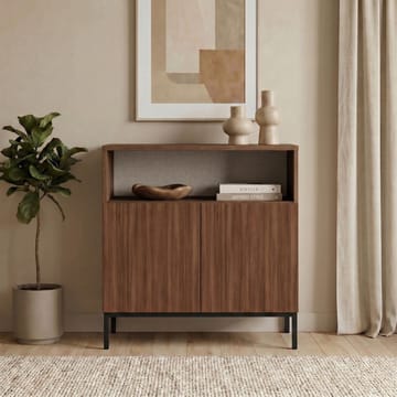 Skjenk Nordure Palmer (80 x 80 x 40 cm) Milano Valnøtt Svart - Milano valnøtt og svart - Oppbevaring - Oppbevaringsmøbler - Sideboard & skjenk