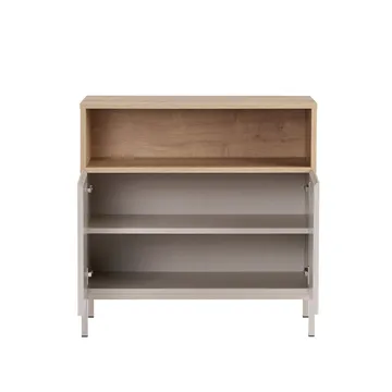 Skjenk Nordure Palmer (80 x 80 x 40 cm) Sandstein Safir Eik - Sandstein Safir Eik - Oppbevaring - Oppbevaringsmøbler - Sideboard & skjenk