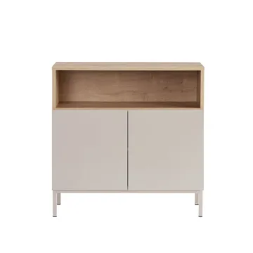 Skjenk Nordure Palmer (80 x 80 x 40 cm) Sandstein Safir Eik - Sandstein Safir Eik - Oppbevaring - Oppbevaringsmøbler - Sideboard & skjenk