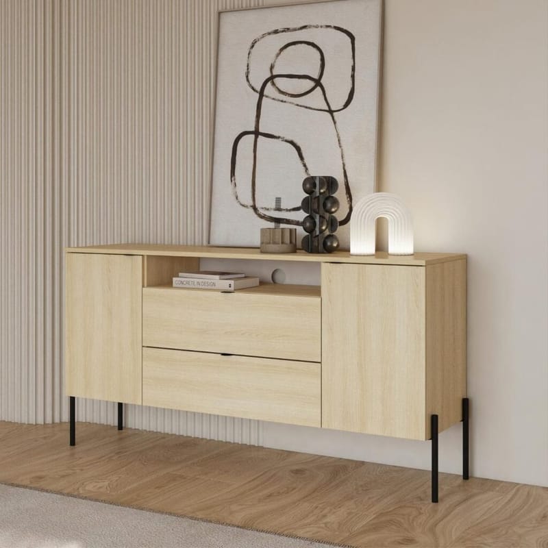 Skjenk Ore 2 Dører med 2 Skuffer - Lindberg Eik - Oppbevaring - Oppbevaringsmøbler - Sideboard & skjenk