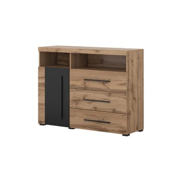 Skjenk Roger 1 Dør med 3 Skuffer - Wotan eik - Oppbevaring - Oppbevaringsmøbler - Sideboard & skjenk