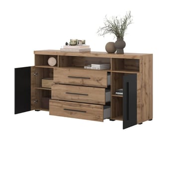 Skjenk Roger 2 Dører med 3 Skuffer - Wotan eik, 182 cm - Oppbevaring - Oppbevaringsmøbler - Sideboard & skjenk
