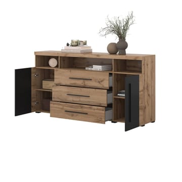 Skjenk Roger 2 Dører med 3 Skuffer - Wotan eik, 182 cm - Oppbevaring - Oppbevaringsmøbler - Sideboard & skjenk