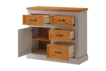Skjenk Selma 100x38x87 cm, Grå/Beis/Voks - 100x38x87 cm, Grå/Beis/Voks - Oppbevaring - Oppbevaringsmøbler - Sideboard & skjenk