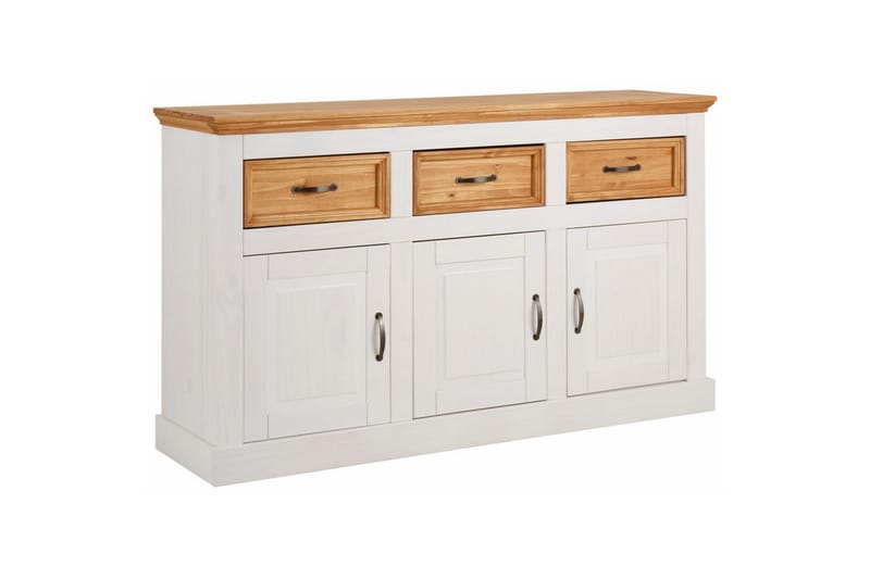 Skjenk Selma 145x38x87 cm, Hvit/Beis/Voks - 145x38x87 cm, Hvit/Beis/Voks - Oppbevaring - Oppbevaringsmøbler - Sideboard & skjenk