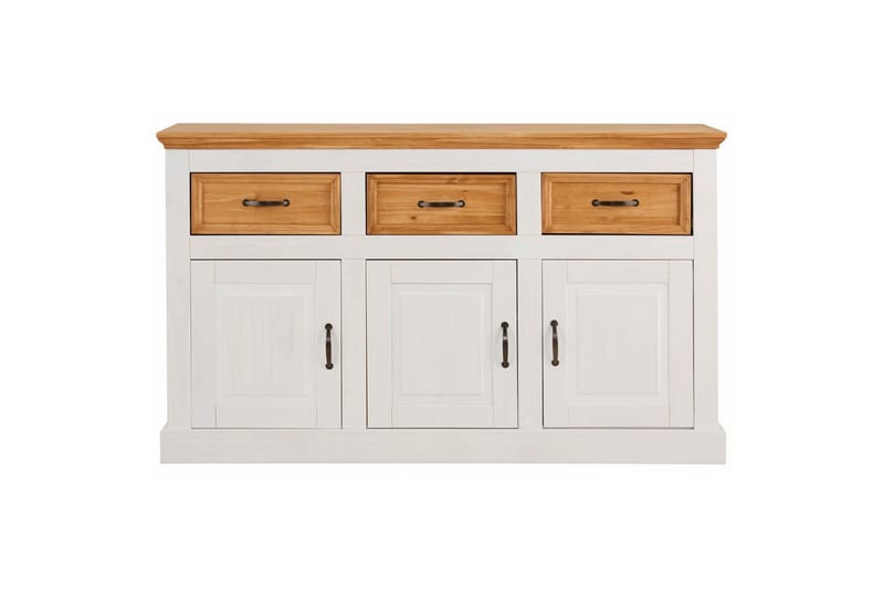 Skjenk Selma 145x38x87 cm, Hvit/Beis/Voks - 145x38x87 cm, Hvit/Beis/Voks - Oppbevaring - Oppbevaringsmøbler - Sideboard & skjenk