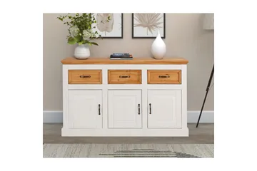 Skjenk Selma 145x38x87 cm, Hvit/Beis/Voks - 145x38x87 cm, Hvit/Beis/Voks - Oppbevaring - Oppbevaringsmøbler - Sideboard & skjenk