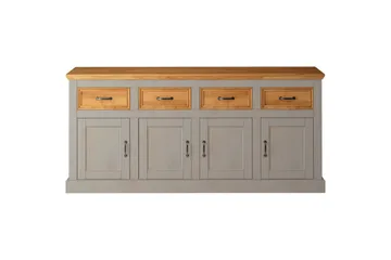Skjenk Selma 190x38x87, Grå/Beis/Voks - 190x38x87, Grå/Beis/Voks - Oppbevaring - Oppbevaringsmøbler - Sideboard & skjenk