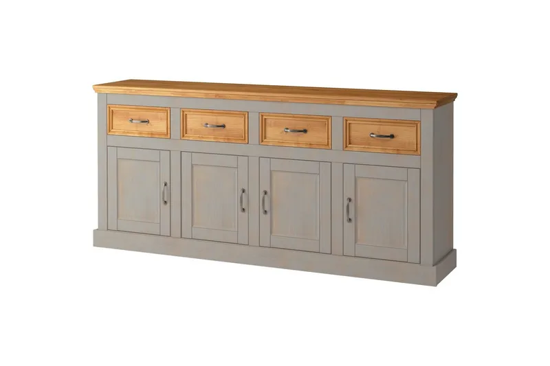 Skjenk Selma 190x38x87, Grå/Beis/Voks, 190x38x87, Grå/Beis/Voks