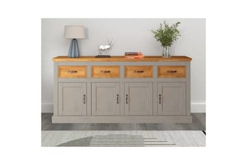 Skjenk Selma 190x38x87, Grå/Beis/Voks - 190x38x87, Grå/Beis/Voks - Oppbevaring - Oppbevaringsmøbler - Sideboard & skjenk