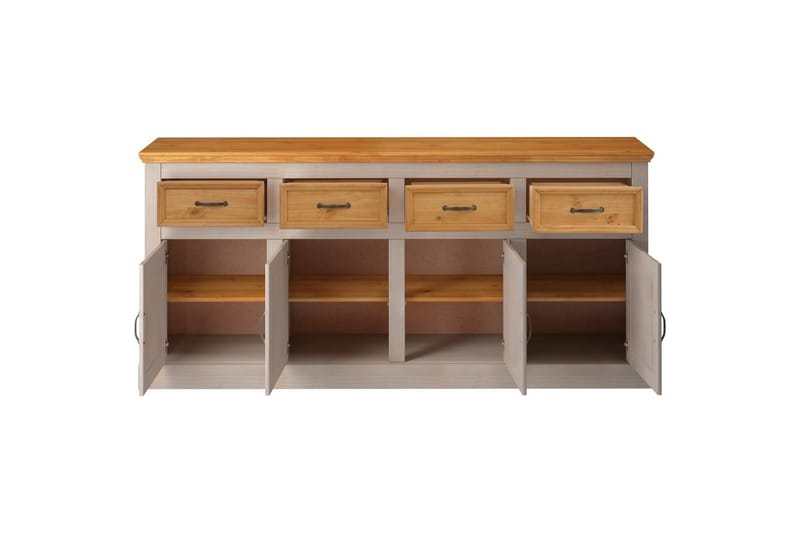 Skjenk Selma 190x38x87, Grå/Beis/Voks - 190x38x87, Grå/Beis/Voks - Oppbevaring - Oppbevaringsmøbler - Sideboard & skjenk