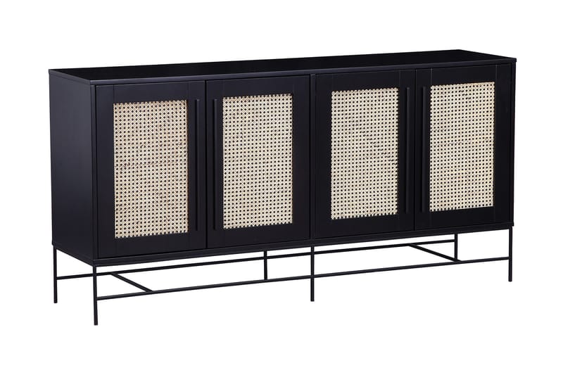 Skjenk Shanell 160 cm - Svart/Beige - Sideboard & skjenk