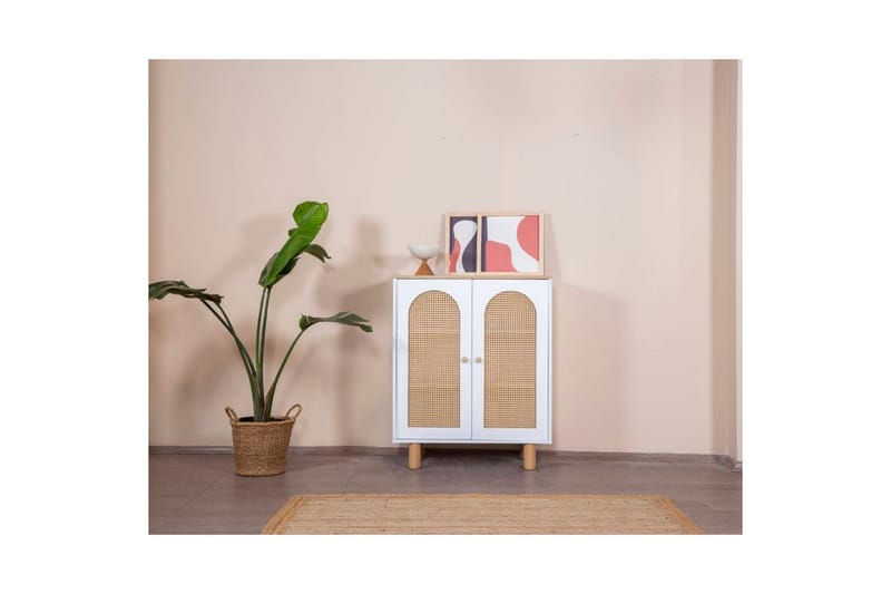 Skjenk Terra Hvit / Eik - Natur/Hvit - Oppbevaring - Oppbevaringsmøbler - Sideboard & skjenk