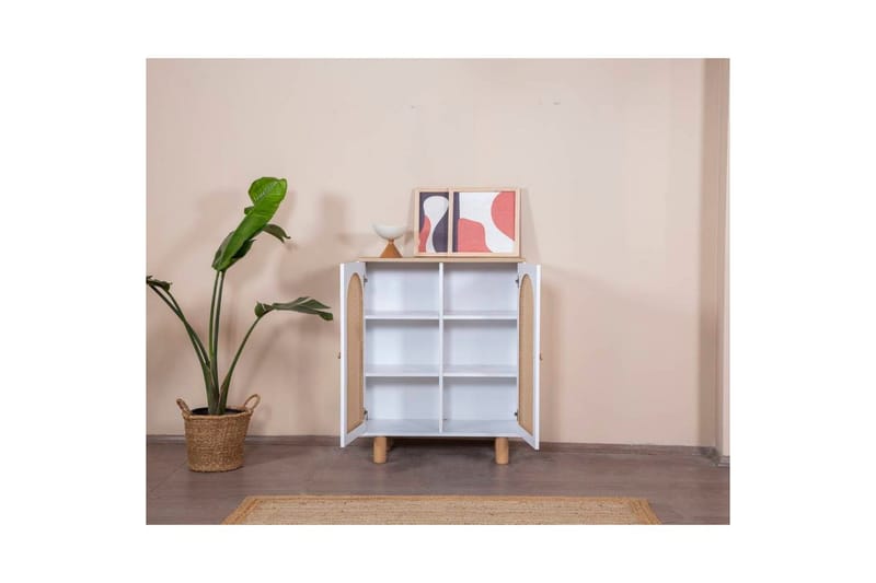 Skjenk Terra Hvit / Eik - Natur/Hvit - Oppbevaring - Oppbevaringsmøbler - Sideboard & skjenk