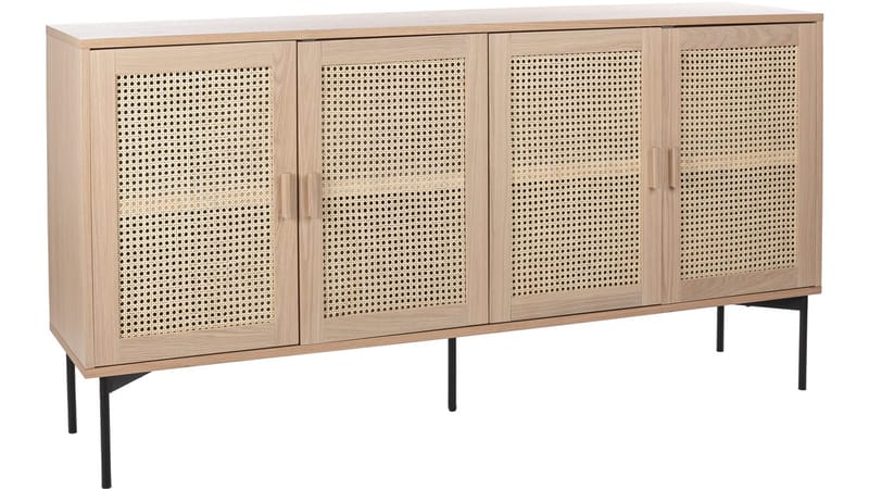 Skjenk Traunfled 4 Dører - Hvitpigmentert - Oppbevaring - Oppbevaringsmøbler - Sideboard & skjenk