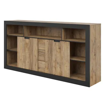 Skjenk Tudor 2 dører med 3 skuffer - 109 cm - Oppbevaring - Oppbevaringsmøbler - Sideboard & skjenk