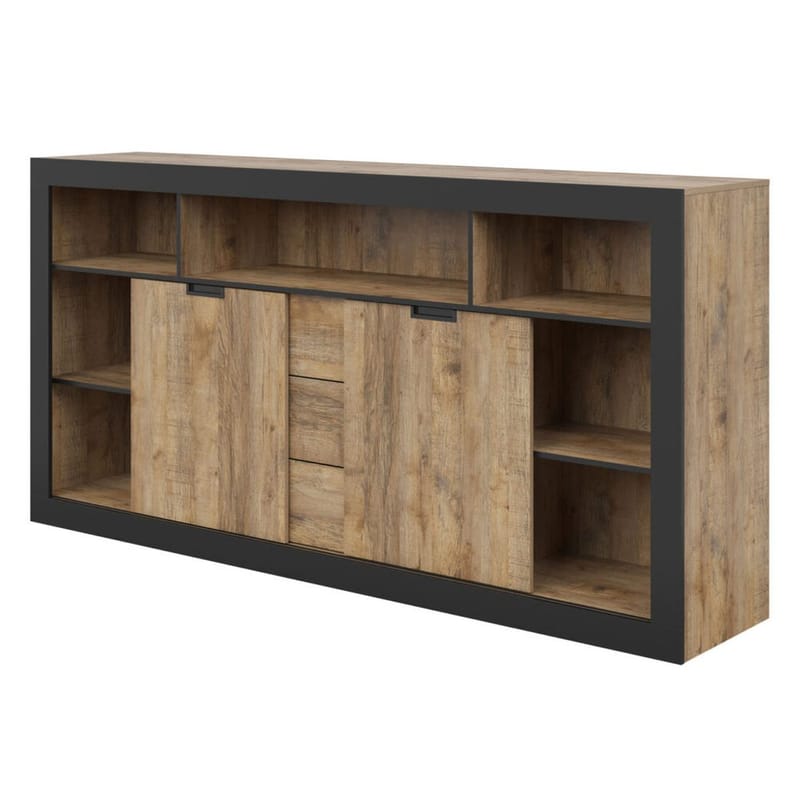 Skjenk Tudor 2 dører med 3 skuffer - 109 cm - Oppbevaring - Oppbevaringsmøbler - Sideboard & skjenk