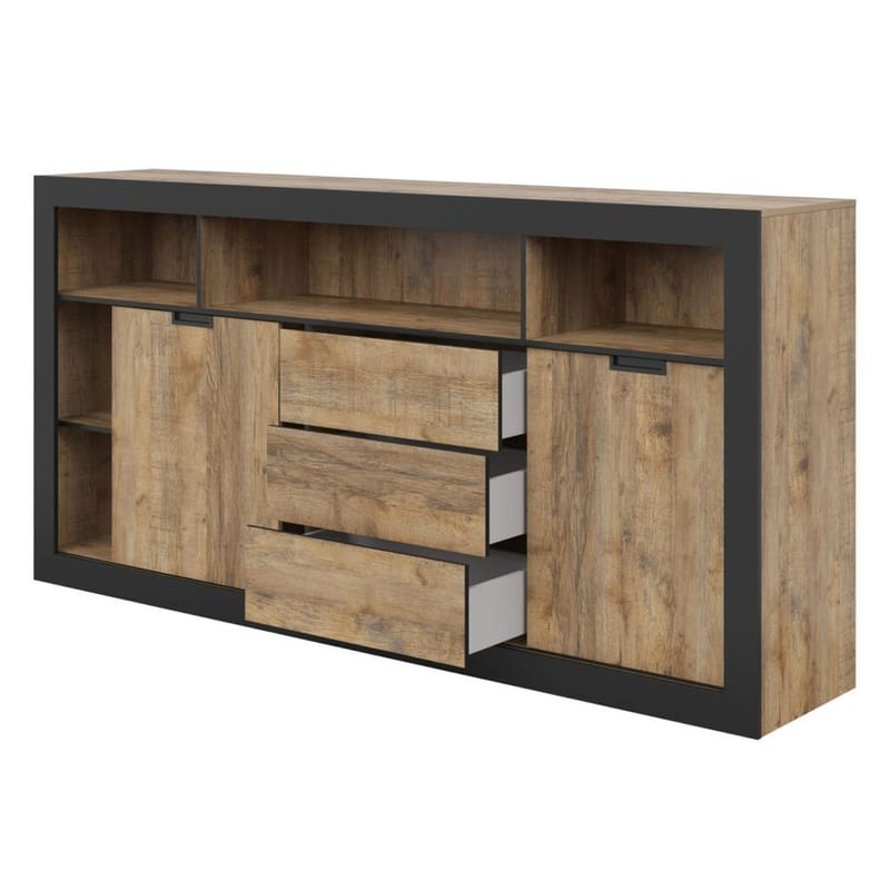 Skjenk Tudor 2 dører med 3 skuffer - 109 cm - Oppbevaring - Oppbevaringsmøbler - Sideboard & skjenk