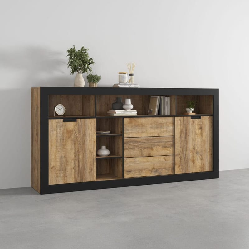 Skjenk Tudor 2 dører med 3 skuffer - 109 cm - Oppbevaring - Oppbevaringsmøbler - Sideboard & skjenk