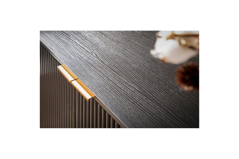 Skjenk Wohnling Foliert sponplate eikelook 120 cm 2 dører 3 skuffer Moderne - Møbler - Bord - Avlastningsbord & sidobord - Lampebord & sidebord