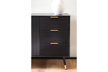 Skjenk Wohnling Foliert sponplate eikelook 120 cm 2 dører 3 skuffer Moderne - Møbler - Bord - Avlastningsbord & sidobord - Lampebord & sidebord