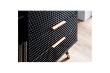 Skjenk Wohnling Foliert sponplate eikelook 77 cm 2 dører 2 skuffer Lagringsplass Moderne - Møbler - Bord - Avlastningsbord & sidobord - Lampebord & sidebord