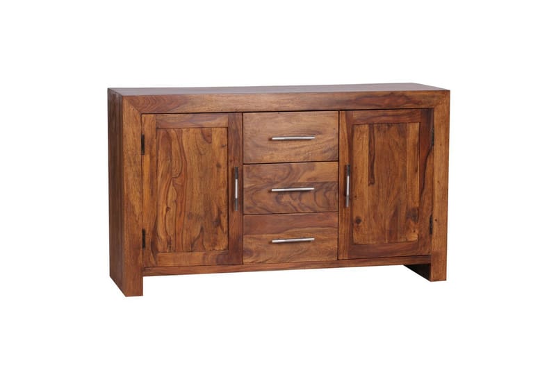 Skjenk Wohnling Heltre 118 x 40 cm 2 dører 3 skuffer Landlig stil - Møbler - Bord - Avlastningsbord & sidobord - Lampebord & sidebord