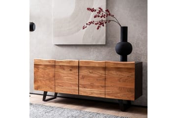 Skjenk Wohnling Massivt treverk trekanter 180 cm 4 dører industriell - Oppbevaring - Oppbevaringsmøbler - Sideboard & skjenk