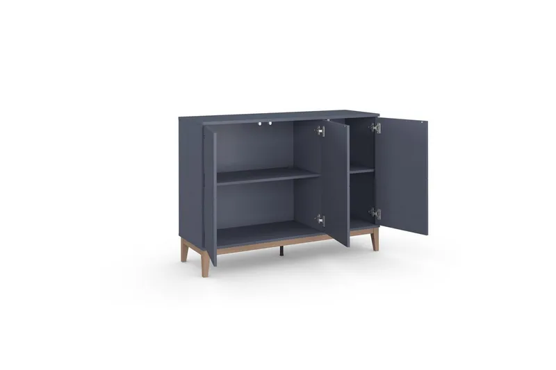 Skjenk Pelle 120x41x85 cm, Grå/Wotan Eik - 120x41x85 cm, Grå/Wotan Eik - Oppbevaring - Oppbevaringsmøbler - Sideboard & skjenk