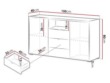 Sovren Kommode 150 cm - Brun - Oppbevaring - Oppbevaringsmøbler - Kommode