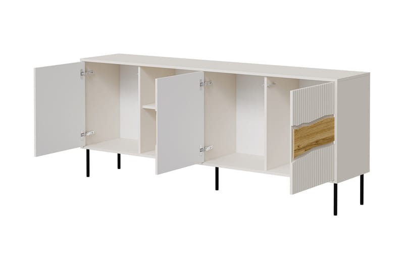 Stintino Skjenk 190x40 cm - Hvit/Grå - Oppbevaring - Oppbevaringsmøbler - Sideboard & skjenk