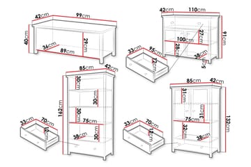 Storys Stue Møbelsett - Brun - Oppbevaring - Oppbevaringsmøbler - Møbelsett til stue