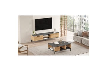 Stuemøbelsett Galloway Atlantisk Furu / Antrasitt - Grå - Oppbevaring - Oppbevaringsmøbler - Møbelsett til stue