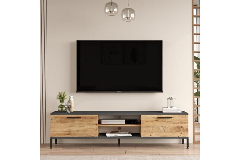 Stuemøbelsett Galloway Atlantisk Furu / Antrasitt - Grå - Oppbevaring - Oppbevaringsmøbler - Møbelsett til stue