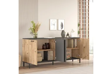 Stuemøbelsett Zephral Atlantic Pine / Antrasitt - Natur/Antrasitt - Oppbevaring - Oppbevaringsmøbler - Møbelsett til stue