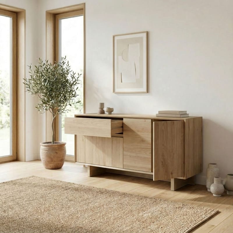 Tavon Konsoll 146x76x45 cm - Naturlig eik - Oppbevaring - Oppbevaringsmøbler - Sideboard & skjenk