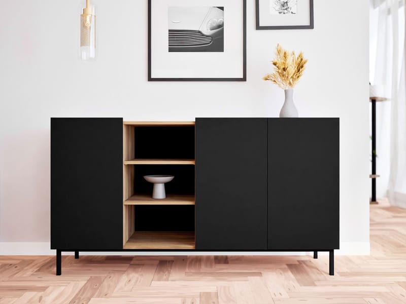Tavrin Skjenk 153x44 cm - Svart - Oppbevaring - Oppbevaringsmøbler - Sideboard & skjenk