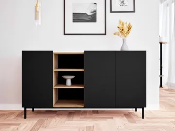 Tavrin Skjenk 153x44 cm - Svart - Oppbevaring - Oppbevaringsmøbler - Sideboard & skjenk