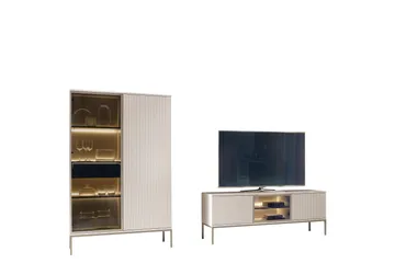 Tenorio Møbelsett for Stue - Beige - Oppbevaring - Oppbevaringsmøbler - Møbelsett til stue