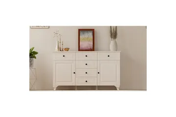 Thoro Hjørnekommode 130 cm - Matt Hvit - Oppbevaring - Oppbevaringsmøbler - Kommode