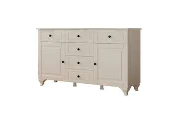 Thoro Hjørnekommode 130 cm - Matt Hvit - Oppbevaring - Oppbevaringsmøbler - Kommode