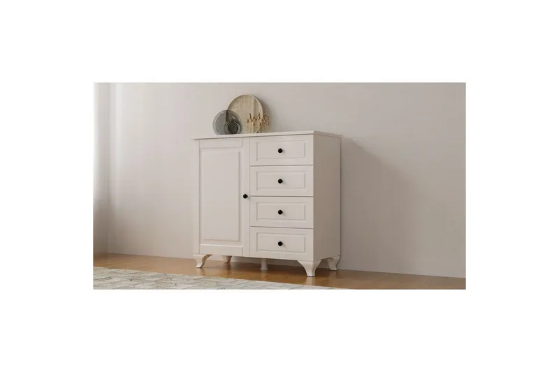 Thoro Hjørnekommode 87 cm - Matt Hvit - Oppbevaring - Oppbevaringsmøbler - Kommode