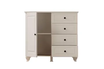 Thoro Hjørnekommode 87 cm - Matt Hvit - Oppbevaring - Oppbevaringsmøbler - Kommode