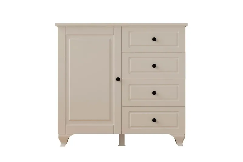 Thoro Hjørnekommode 87 cm, Matt Hvit