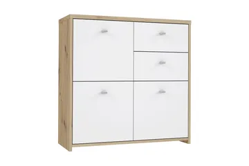 Toledor Skjenk 2 Skuffer 74x77 cm - Brun / Hvit - Oppbevaring - Oppbevaringsmøbler - Sideboard & skjenk