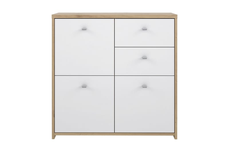 Toledor Skjenk 2 Skuffer 74x77 cm - Brun / Hvit - Oppbevaring - Oppbevaringsmøbler - Sideboard & skjenk