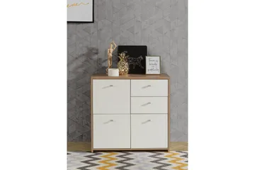 Toledor Skjenk 2 Skuffer 74x77 cm - Brun / Hvit - Oppbevaring - Oppbevaringsmøbler - Sideboard & skjenk
