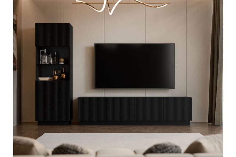 Torvalen Møbelsett for Stue - Svart - Oppbevaring - Oppbevaringsmøbler - Møbelsett til stue