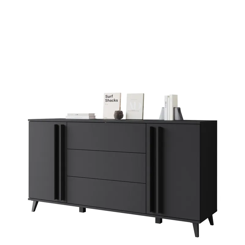 Torvos Kommode 150 cm, Svart