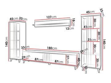 Torvos Møbelsett for stue - Beige - Oppbevaring - Oppbevaringsmøbler - Møbelsett til stue